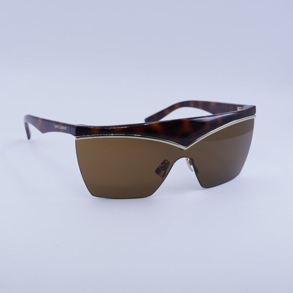 ?️New Saint Laurent SL614 MASK 002 Sunglasses - Havana 